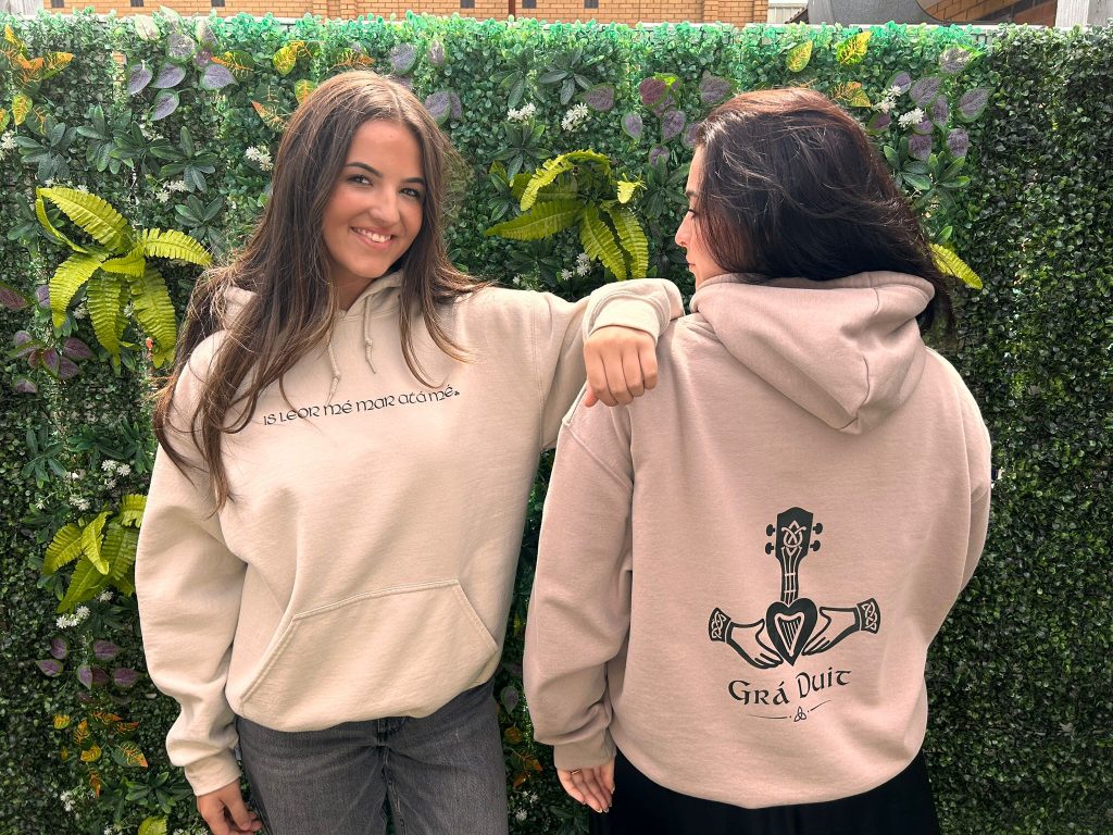 Grá Duit hoodies campaign image